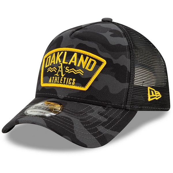 New Era Oakland Athletics Team Graphic White A-Frame Adjustable Trucker Cap 