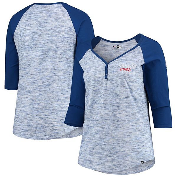 Chicago Cubs Womens Light Blue Block Short Sleeve T-Shirt