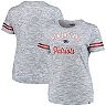 Women's New Era Navy New England Patriots Plus Size Space Dye T-Shirt