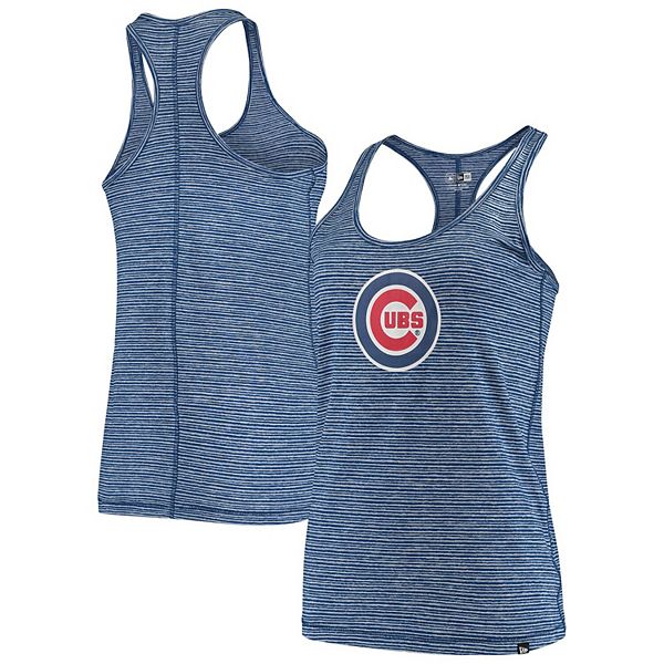 Cubs Baseball New Era Women's Team Spacedye Tank Top, Small, Royal