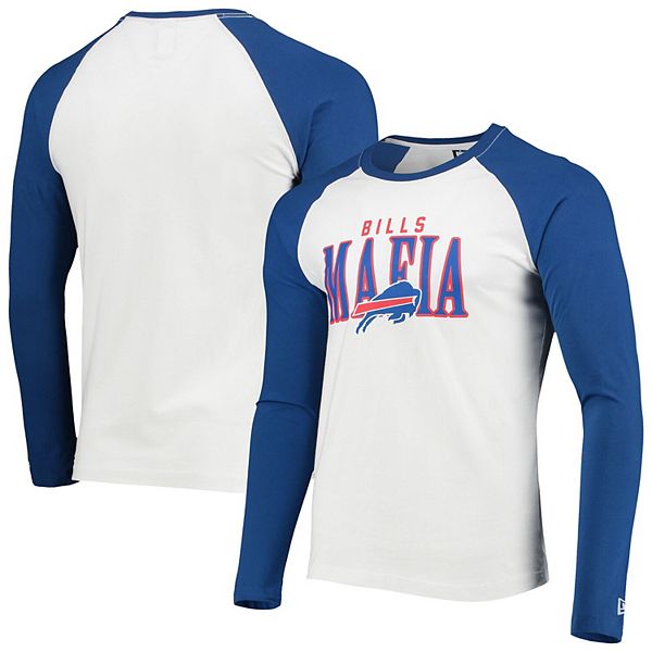 Buffalo Bills Fanatics Branded Women's Durable Raglan 3/4-Sleeve T-Shirt -  White/Royal