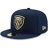 Men's New Era Navy New Orleans Pelicans Shield 59FIFTY Fitted Hat