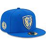 Men's New Era Blue Dallas Mavericks Shield 59FIFTY Fitted Hat