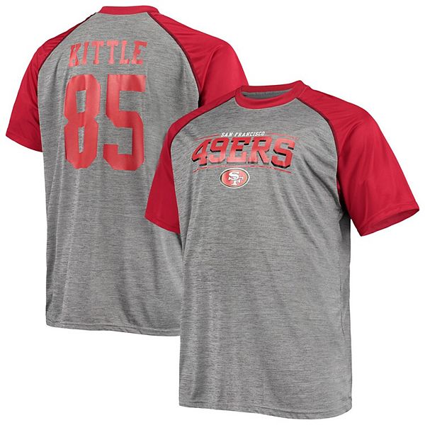 Men's Fanatics Branded George Kittle Scarlet San Francisco 49ers Big & Tall  Player Name & Number T-Shirt