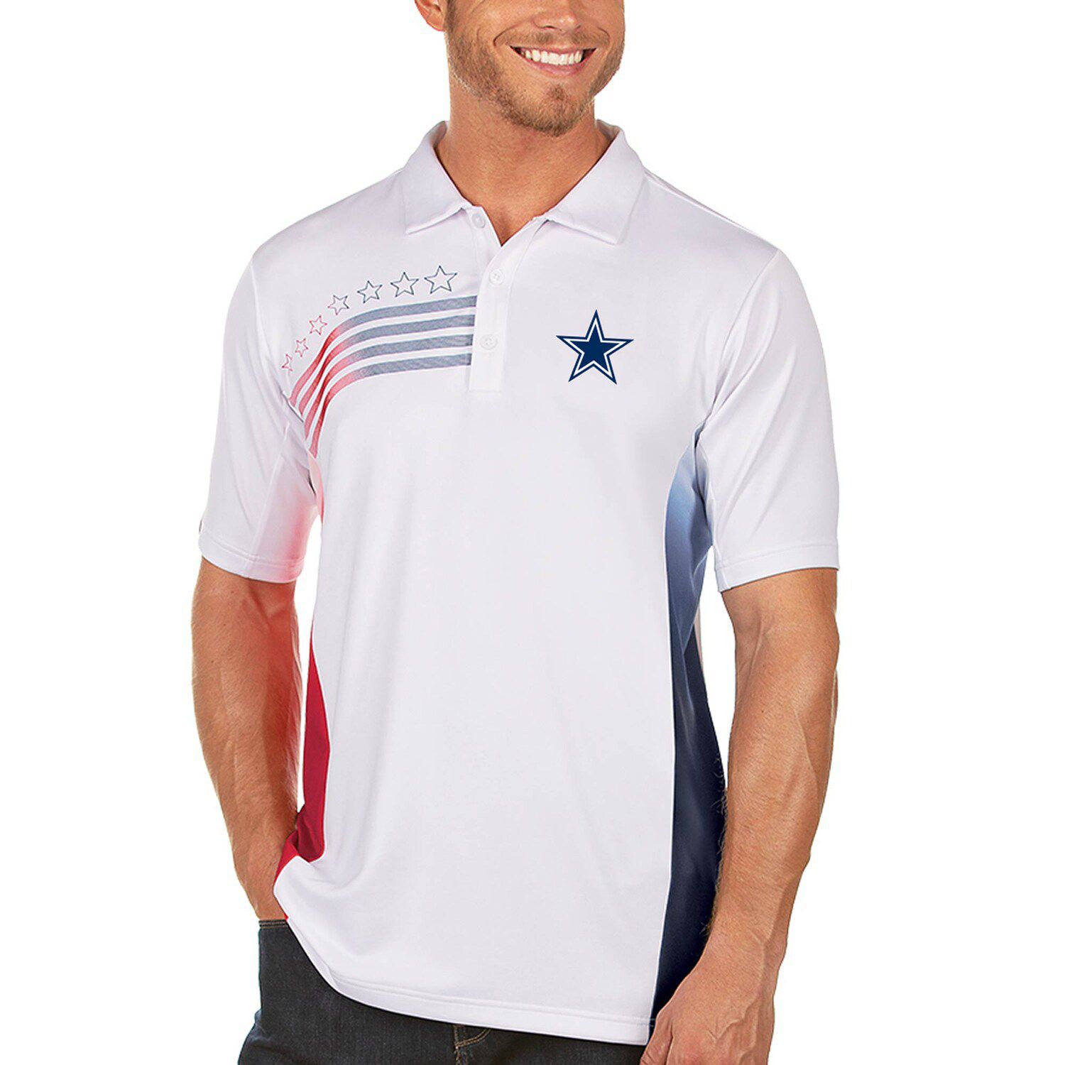 Men's Antigua Navy Dallas Cowboys Legacy Pique Big & Tall Polo