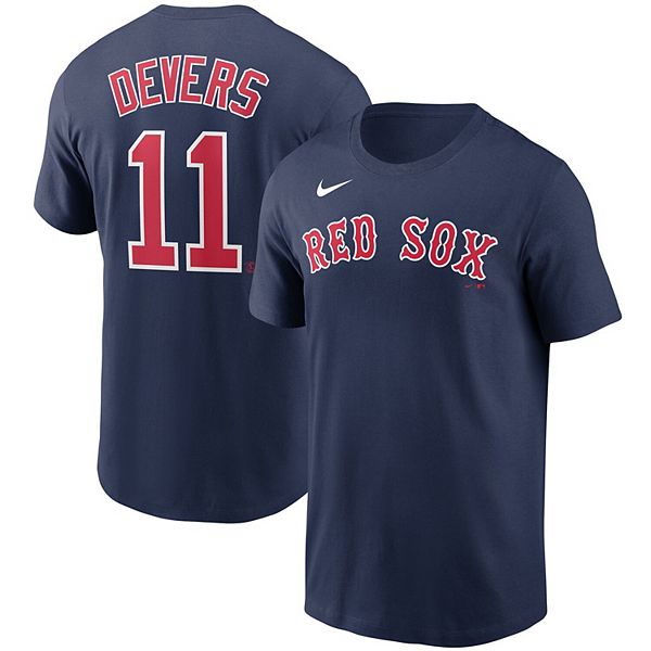 pint fugl marionet Men's Nike Rafael Devers Navy Boston Red Sox Name & Number T-Shirt