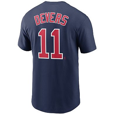 Men's Nike Rafael Devers Navy Boston Red Sox Name & Number T-Shirt