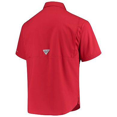 Men's Columbia Red Cleveland Indians Omni-Wick Tamiami Button-Down Shirt
