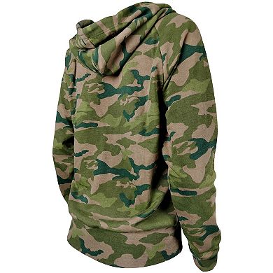 Women's New Era Camo Arizona Cardinals Raglan Full-Zip Hoodie