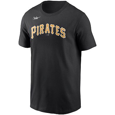 Men's Nike Roberto Clemente Black Pittsburgh Pirates Cooperstown Collection Name & Number T-Shirt
