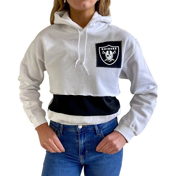 Women's Las Vegas Raiders Gameday Couture White Sunday Drives Pullover  Sweatshirt