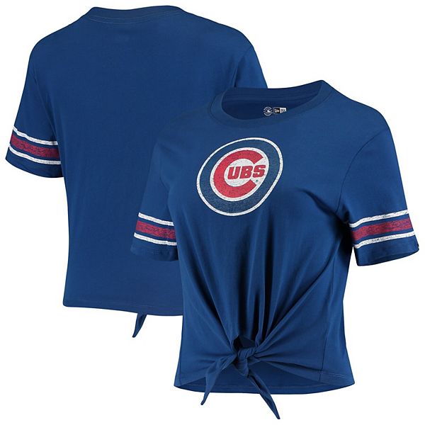 Women's New Era Royal Chicago Cubs Baby Jersey Cropped Long