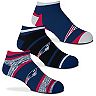 Youth For Bare Feet New England Patriots 3-Pack Cash Ankle Socks