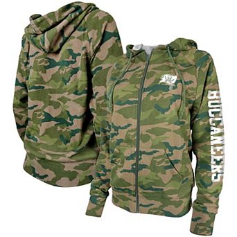 Women's New Era Camo Tampa Bay Buccaneers Raglan Full-Zip Hoodie