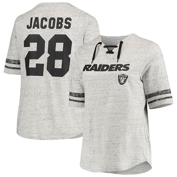 Josh Jacobs Las Vegas Raiders Youth Black Name & Number Logo T-Shirt 