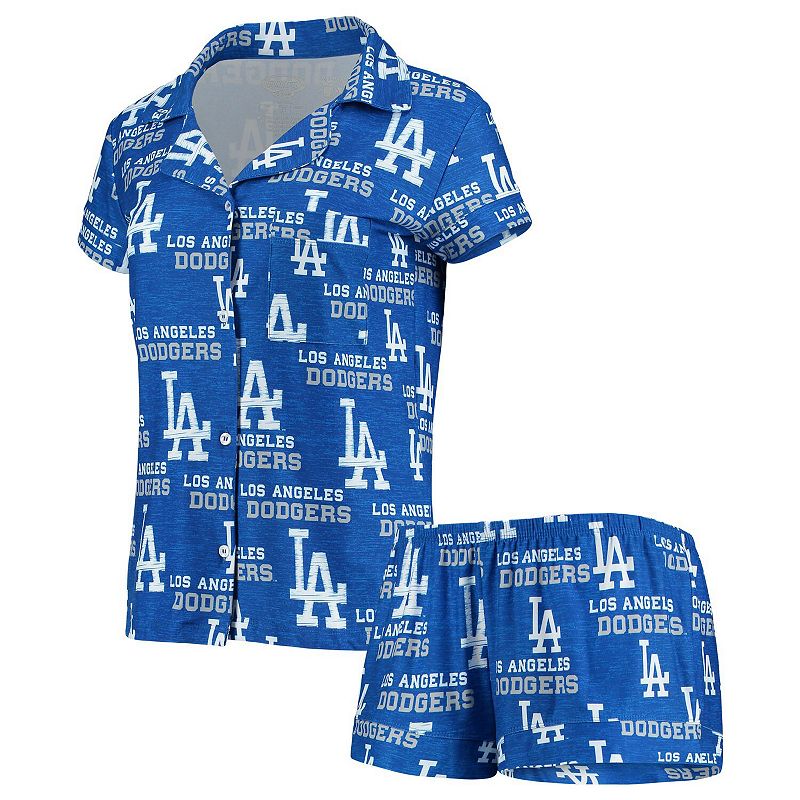 Womens Concepts Sport Royal Los Angeles Dodgers Zest Allover Print Button-