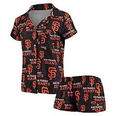 San Francisco Giants Concepts Sport Women's Meter Knit Raglan Long Sleeve T- Shirt & Shorts Sleep Set - Heather Black