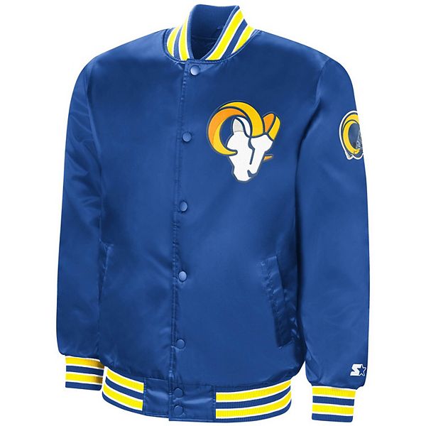 Men's Starter Royal Los Angeles Rams Retro The Diamond Full-Snap Jacket