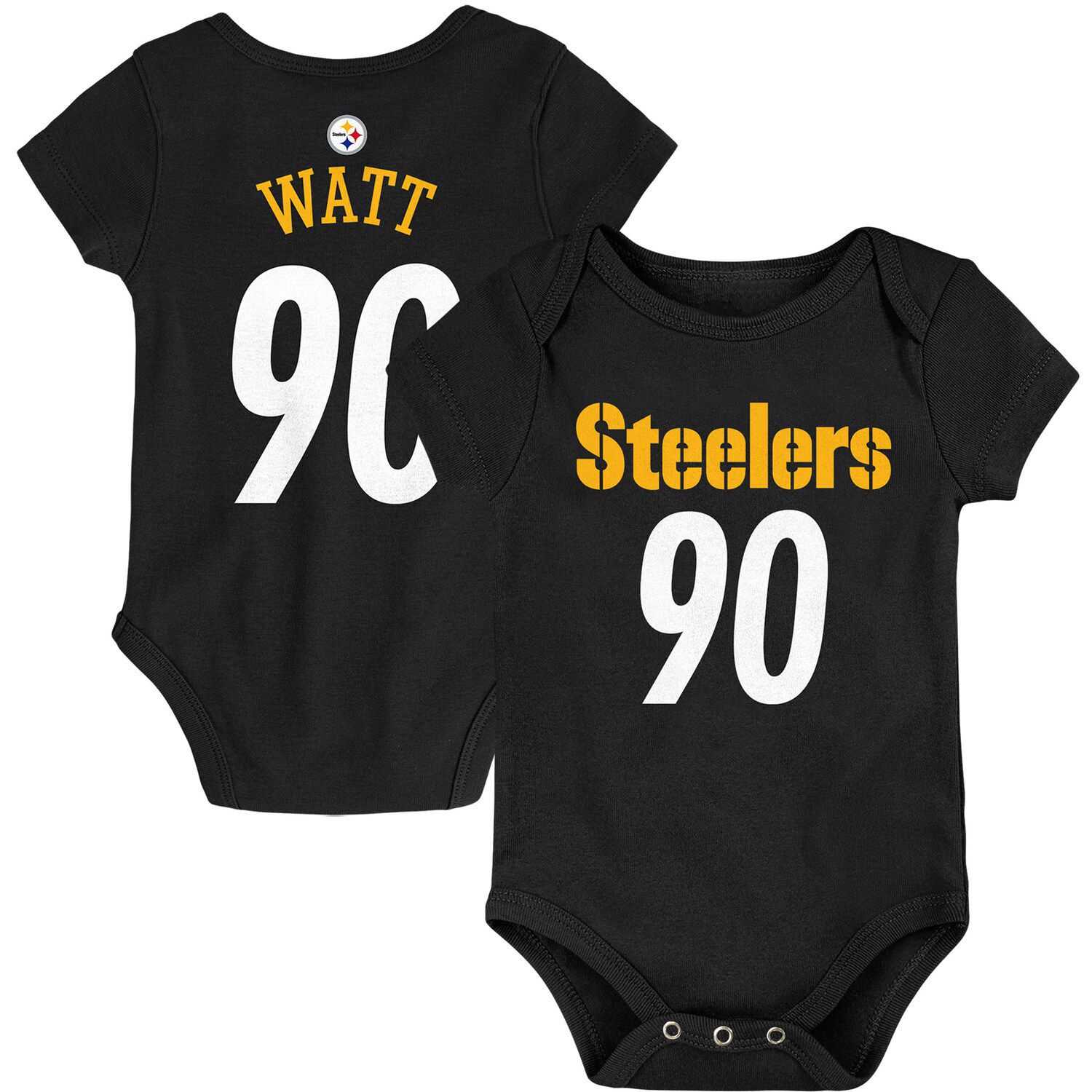 Pittsburgh Steelers Newborn & Infant Born To Win Two-Pack Long Sleeve  Bodysuit Set - Black/Heathered Gray