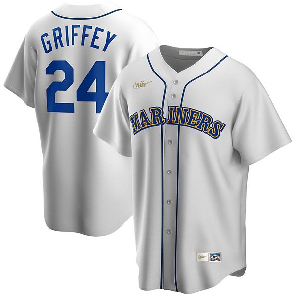 Men's Seattle Mariners Ken Griffey Jr. Nike White Home Cooperstown  Collection Player Jersey