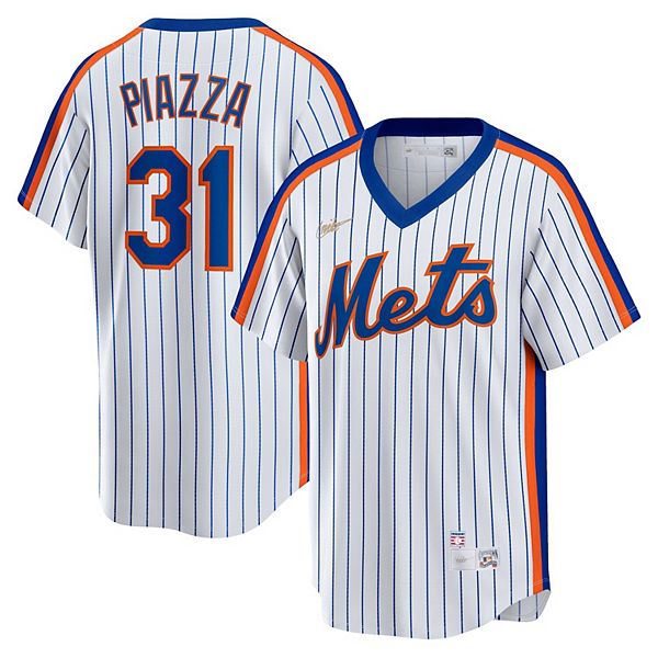 Nike Men's Mike Piazza White New York Mets Home Cooperstown Collection Player Jersey