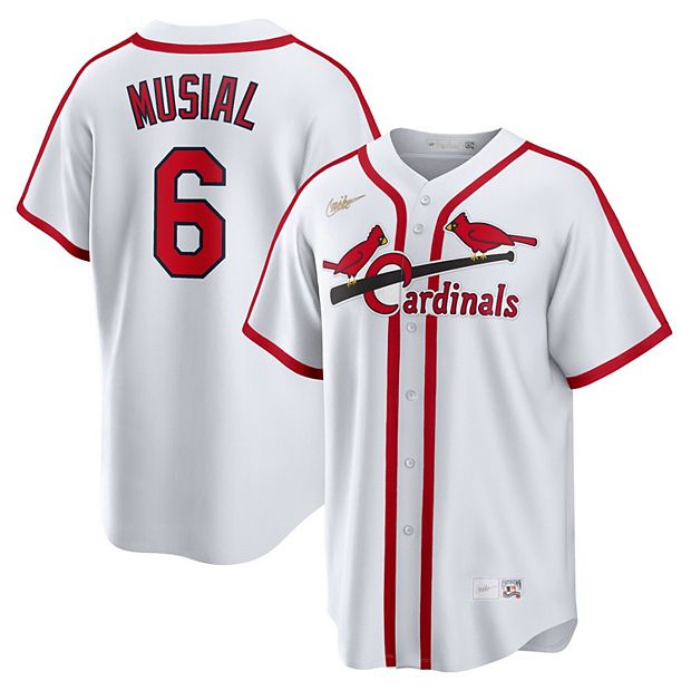 Men's Nike Stan Musial White St. Louis Cardinals Home Cooperstown
