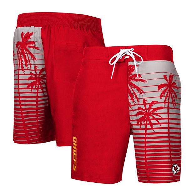 Mens G Iii Sports By Carl Banks Red Kansas City Chiefs Volley Swim Trunks 