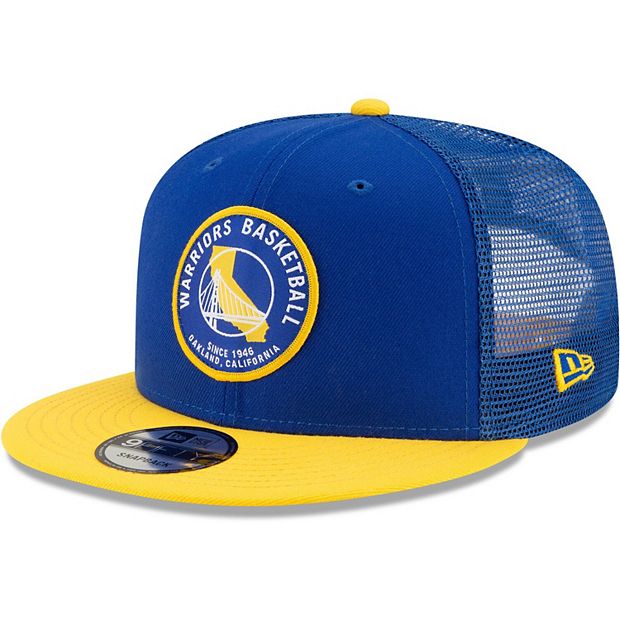 New Era 9FIFTY Golden State Warriors Heritage Series Trucker Hat Royal Blue