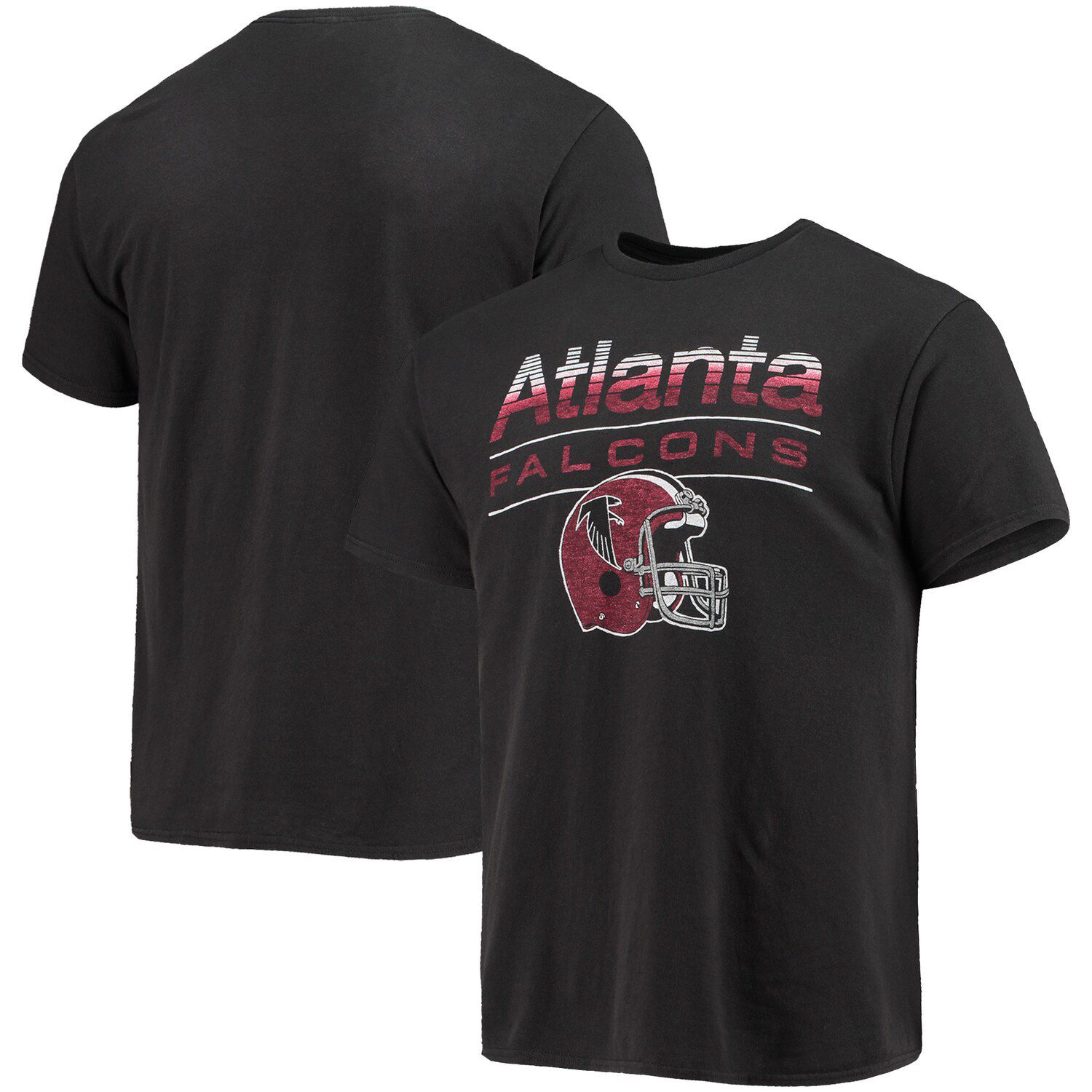 Men's Fanatics Branded Heathered Gray/Heathered Red Atlanta Falcons Vintage  On The Ropes Raglan Tri-Blend Long Sleeve T-Shirt