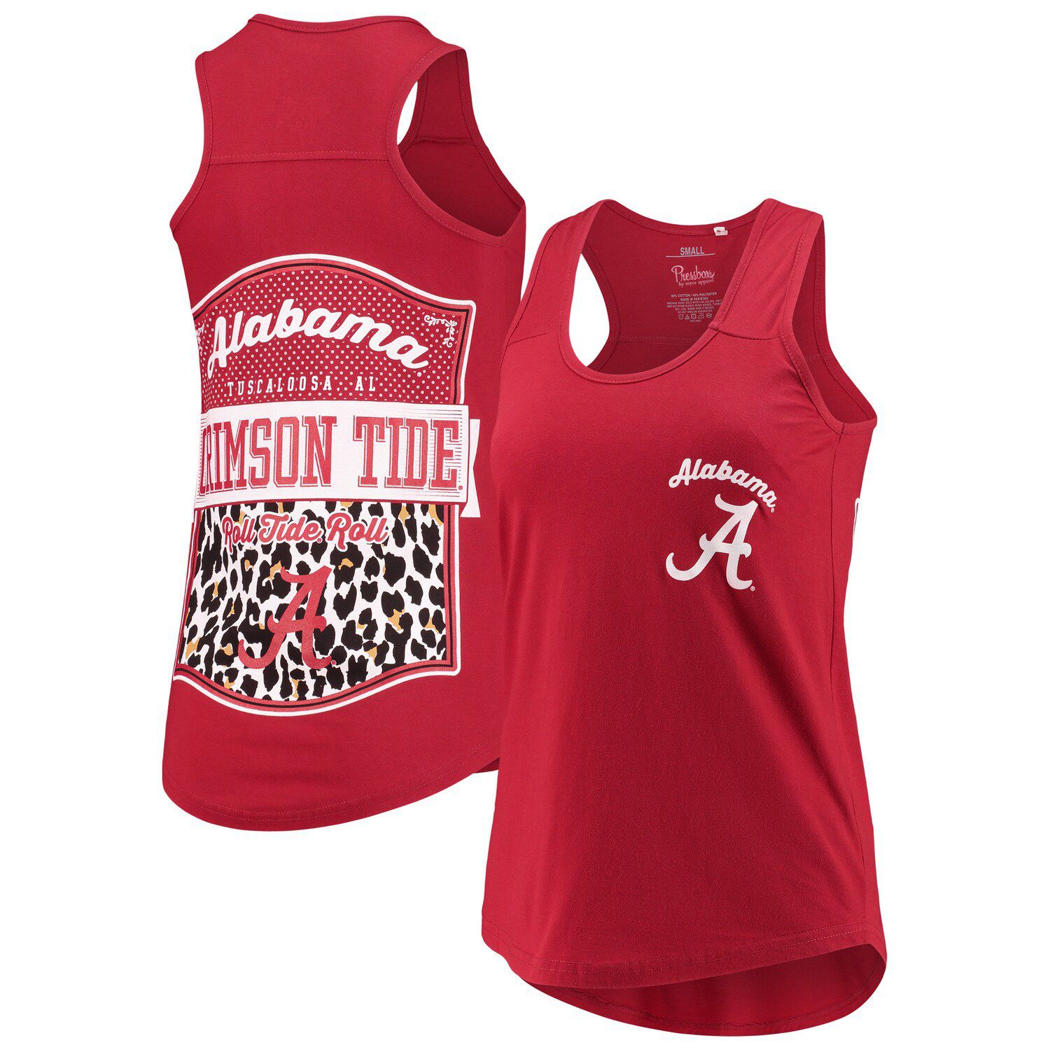 Image for Unbranded Women's Pressbox Crimson Alabama Crimson Tide Sanders Animal Print Tank Top at Kohl's.