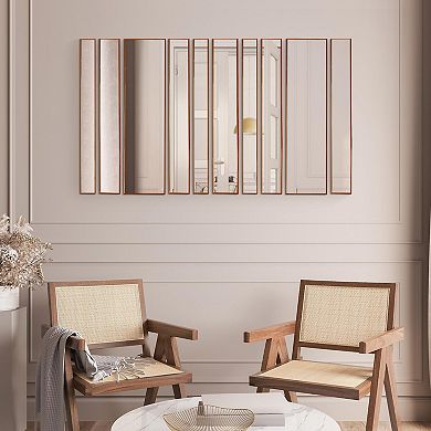Head West Bronze Decorative 10-Piece Wall Mirror
