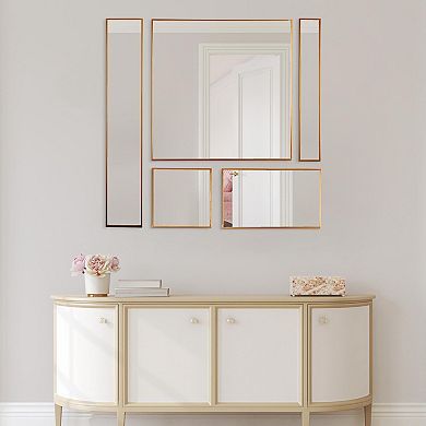 Head West Bronze Decorative 5-Piece Wall Mirror