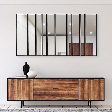 Head West Black Decorative 10-Piece Wall Mirror