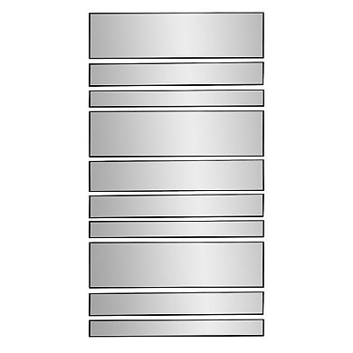 Head West Black Decorative 10-Piece Wall Mirror