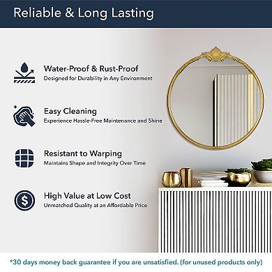 Head West Champagne Ornate Wall Mirror