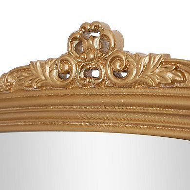 Head West Antique Brass Ornate Wall Mirror