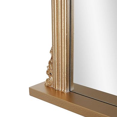 Head West Antique Brass Ornate Wall Mirror