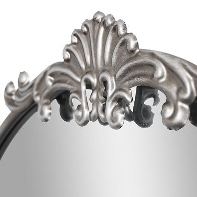 Head West Antique Pewter Ornate Metal Wall Mirror
