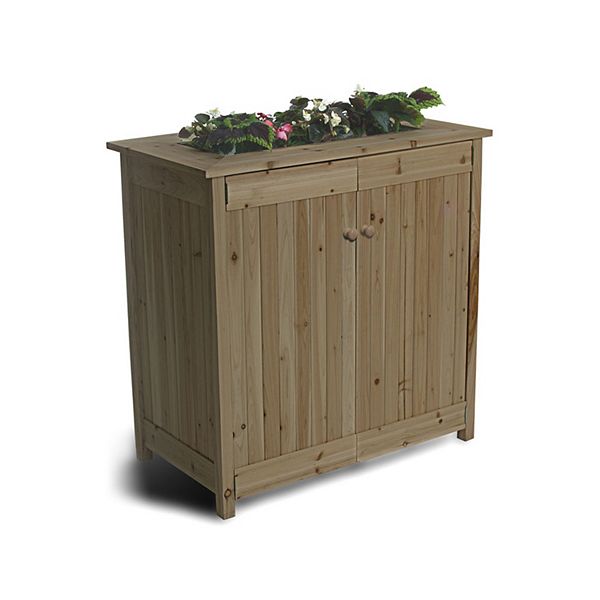 Algreen 32003 ErgoGarden Outdoor Weather Resistant Deck Box and