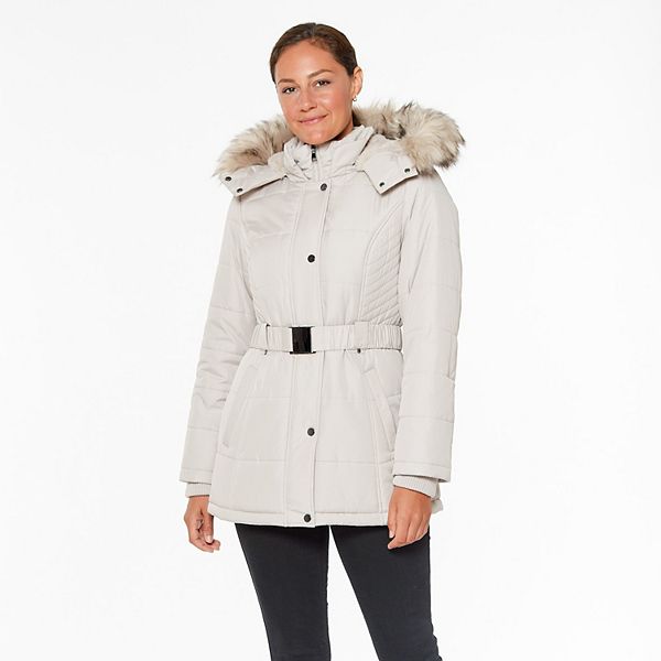 Women s d.e.t.a.i.l.s Faux Fur Hood Parka Jacket