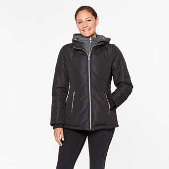 Women's d.e.t.a.i.l.s Hooded Fleece-Bib Puffer Jacket