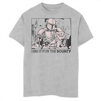 Boys 6-20 Star Wars: The Mandalorian Did It For The Bounty Text Graphic Tee