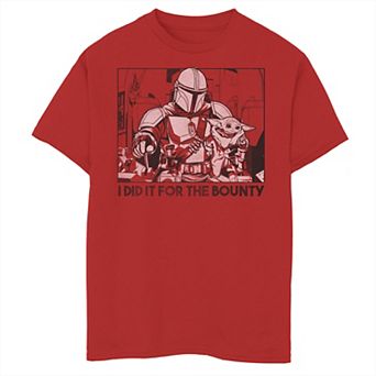 Boys 8-20 Star Wars: The Mandalorian Did It For The Bounty Text Graphic Tee