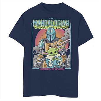 Boys 6-20 Star Wars: The Mandalorian Wherever I Go He Goes Pop Art Graphic Tee