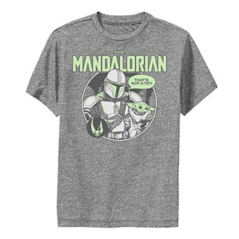 Boys 8-20 Star Wars: The Mandalorian The Child aka Baby Yoda That's Not A Toy Neon Performance Graphic Tee