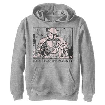 Boys 8-20 Star Wars: The Mandalorian Did It For The Bounty Text Graphic Hoodie