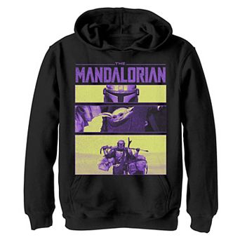 Boys 4-20 Star Wars: The Mandalorian & The Child aka Baby Yoda Multicolor Frames Graphic Hoodie