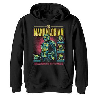 Boys 8-20 Star Wars: The Mandalorian Group Shot One Way Only Graphic Hoodie