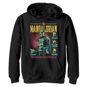 Boys 8-20 Star Wars: The Mandalorian Group Shot One Way Only Graphic Hoodie