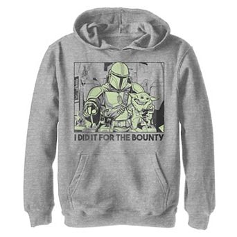 Boys 8-20 Star Wars: The Mandalorian Did It For The Bounty Text Graphic Hoodie